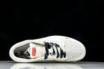 Travis Scott AJ1 Low x Supreme 'White Black Sole' (Custom)