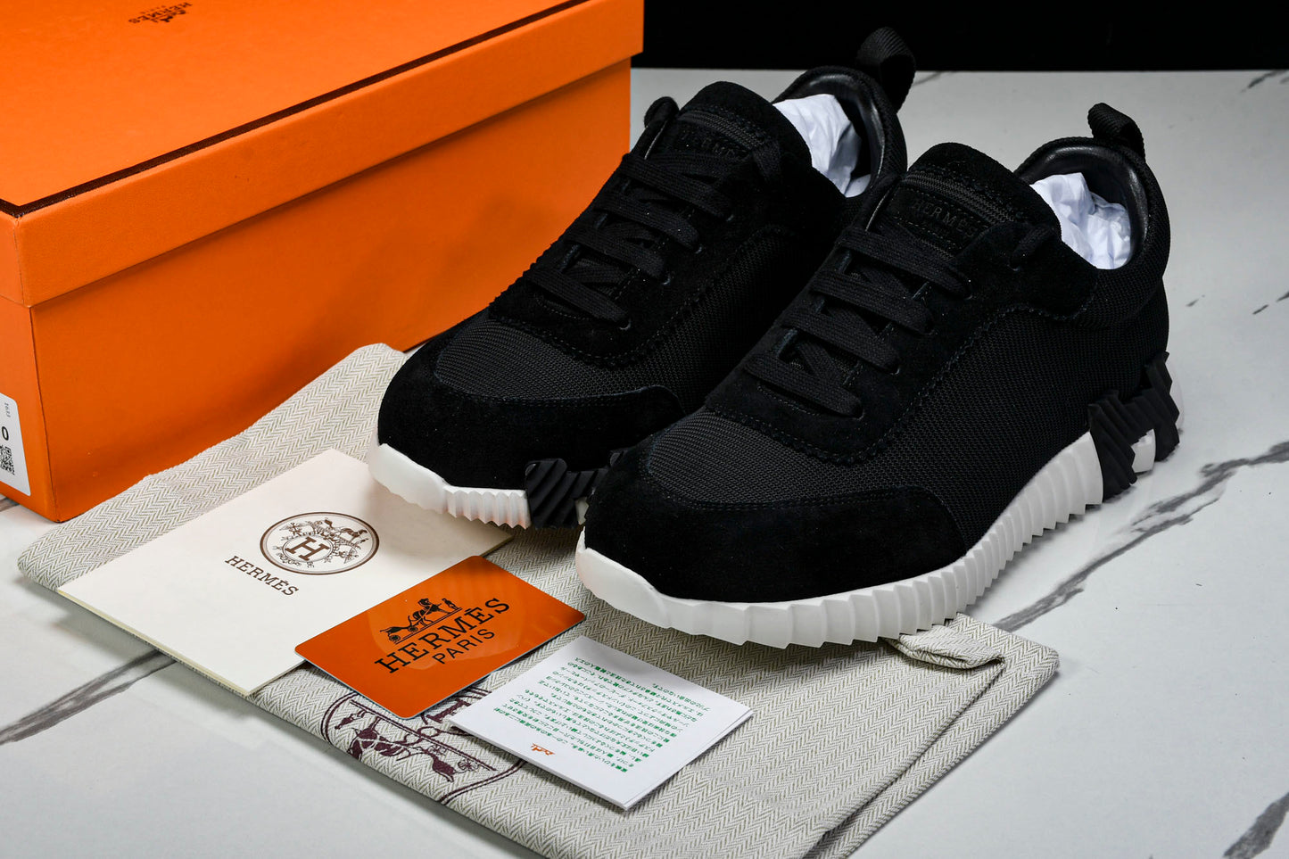 Hermès Bouncing Sneaker 'Noir Blanc'