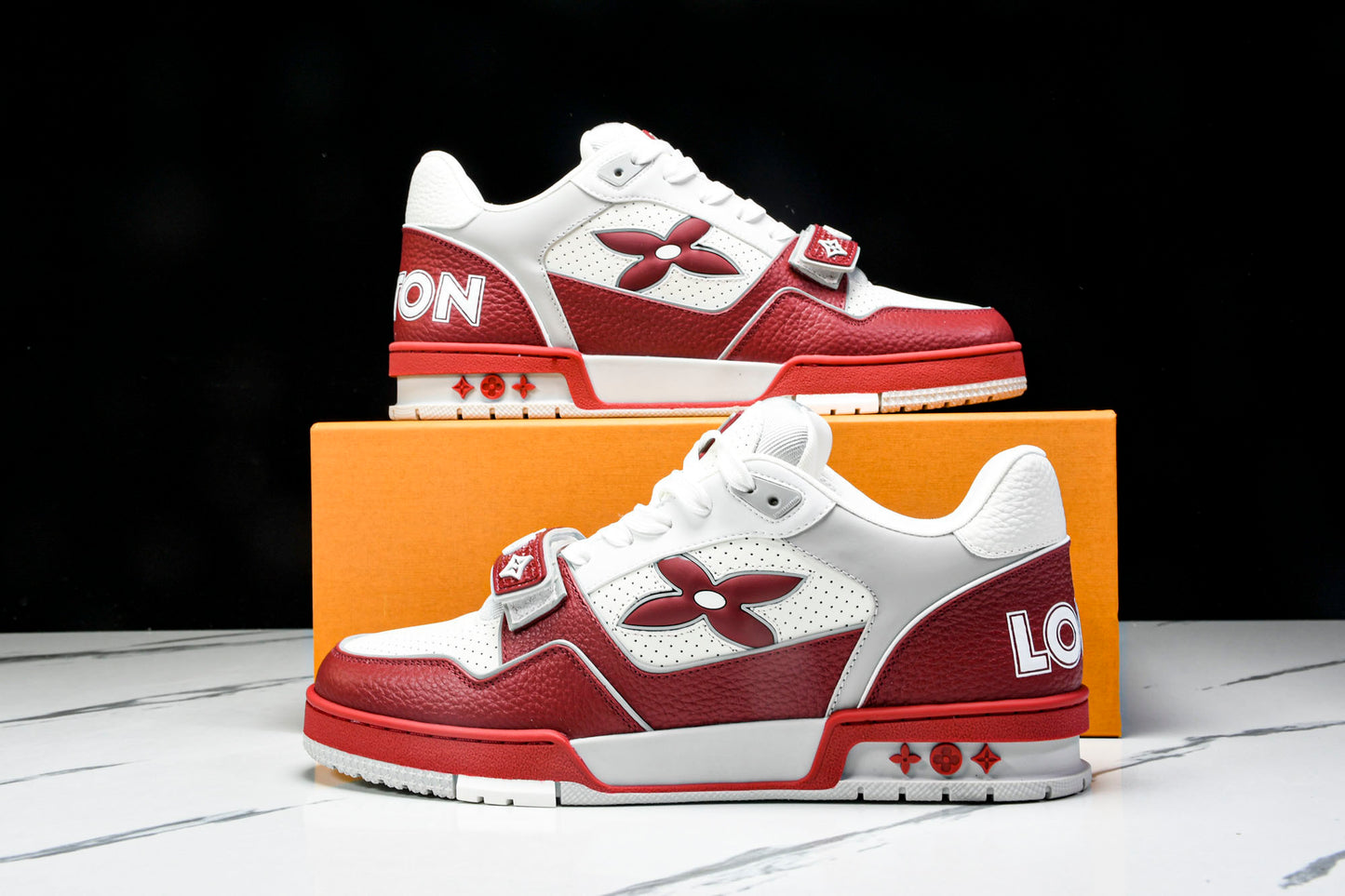 Louis Vuittоп Trainer Low Velcro Strap 'Perforated Red'