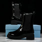 Prada Patent Chelsea Boots 'Black'