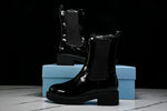 Prada Patent Chelsea Boots 'Black'