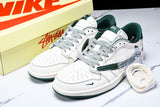 Travis Scott AJ1 Low x Stussy 'White Green' (Custom)