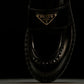 Prada Chocolate Patent Loafers 'Black'