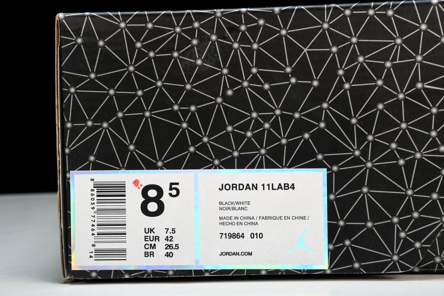 AJ4 Retro 11Lab4 'Black'