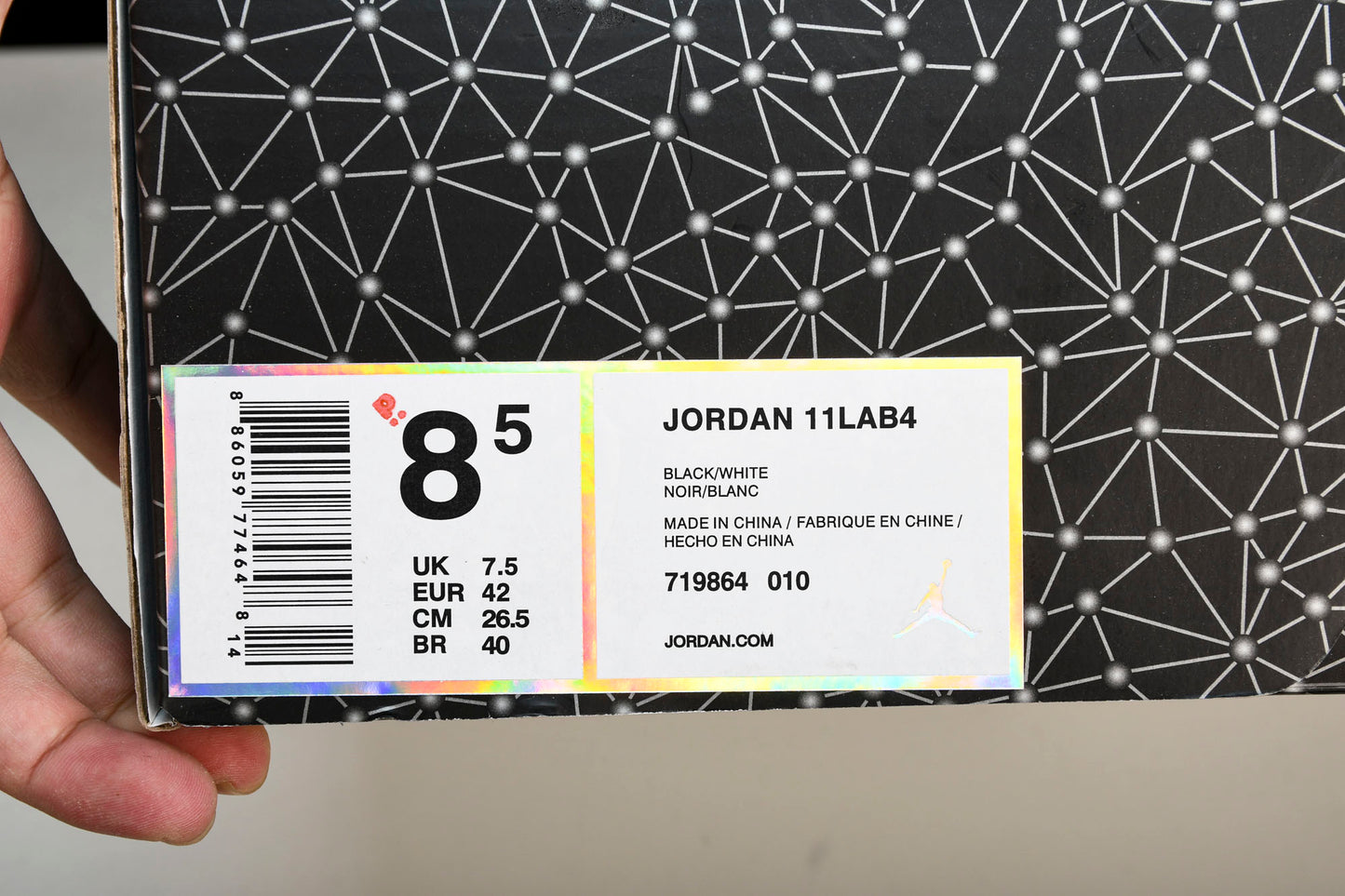 AJ4 Retro 11Lab4 'Black'