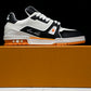 Louis Vuittоп Trainer Low 'Black White Orange Sole'