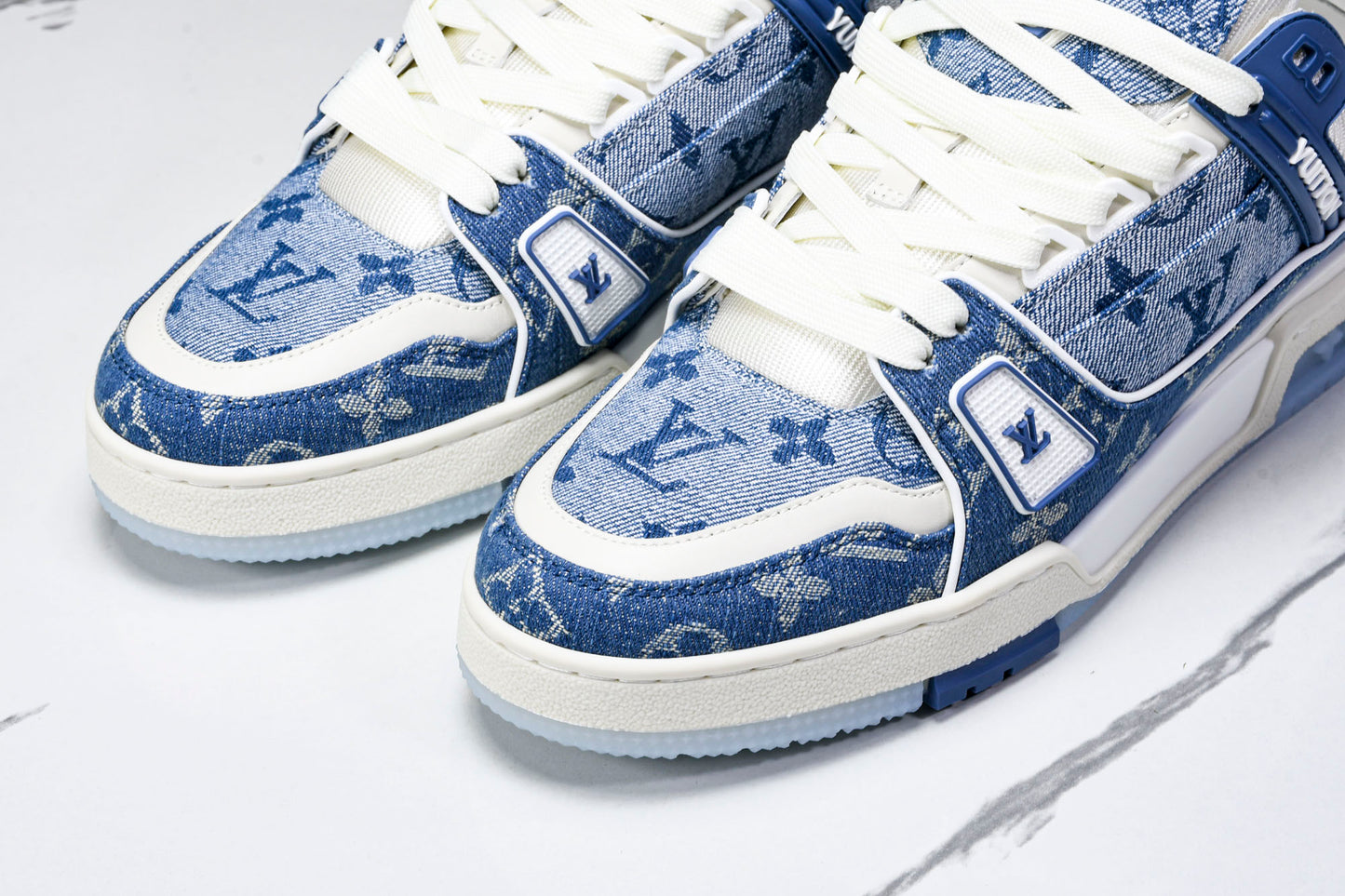 Louis Vuittоп Trainer Low 'Double Denim Monogram Blue'