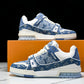Louis Vuittоп Trainer Low 'Double Denim Monogram Blue'
