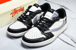 Travis Scott AJ1 Low x Stussy 'Black White Grey' (Custom)