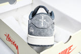 Travis Scott AJ1 Low x Stussy 'Grey' (Custom)