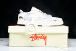 Travis Scott AJ1 Low x Stussy 'Silver' (Custom)