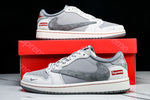 Travis Scott AJ1 Low x Supreme 'Grey' (Custom)