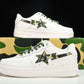 A Bathing Ape Bape Sta ‘White ABC Camo Green'