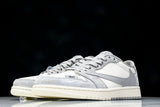 Travis Scott AJ1 Low x Stussy 'Grey White 2.0' (Custom)