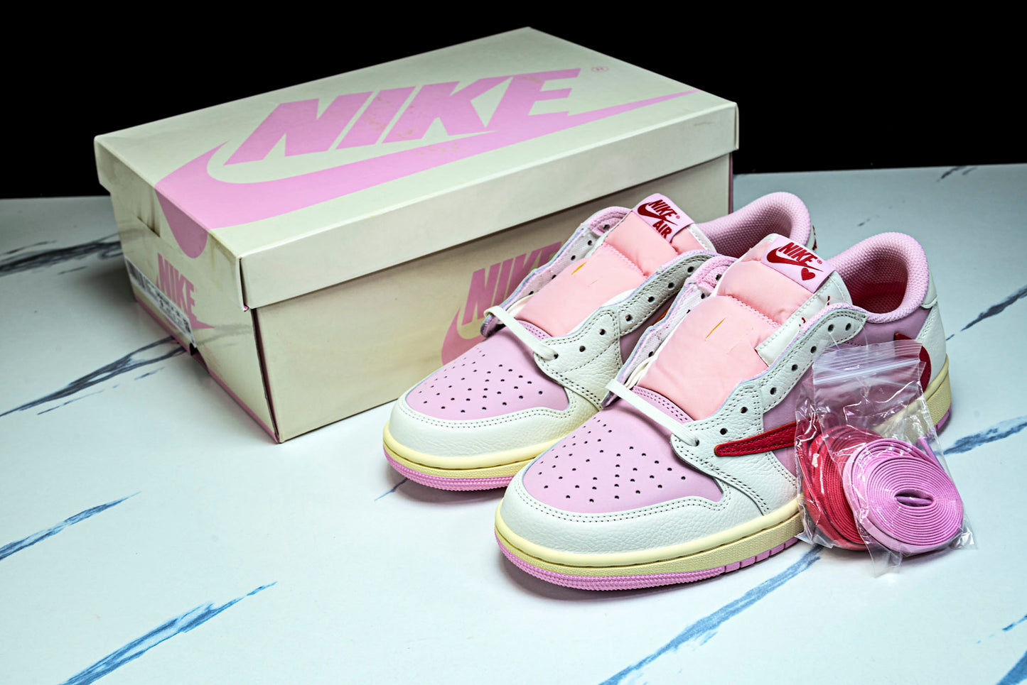 Travis Scott AJ1 Retro Low OG 'Tropical Pink'