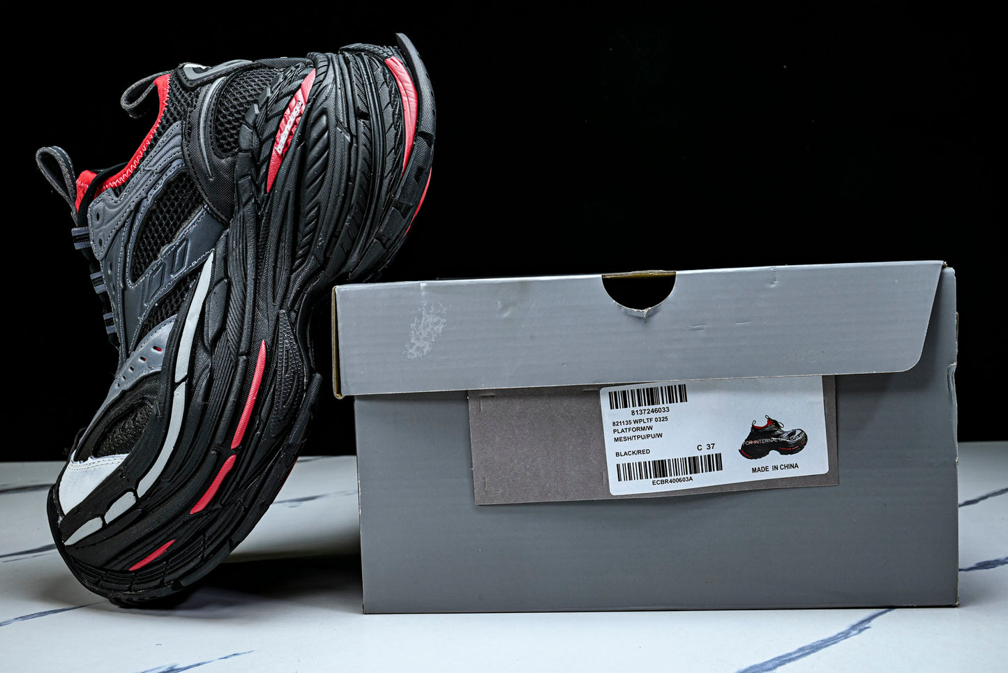 Вalenciaga Platform Sneaker 'Black Red'