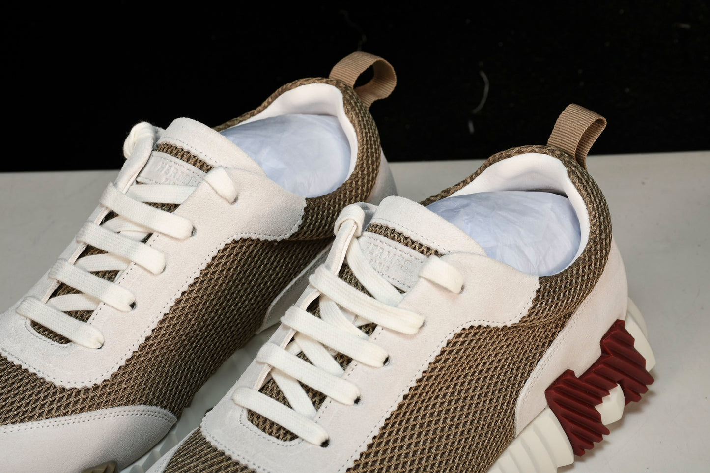 Hermès Bouncing Sneaker 'Beige Argile Blanc'