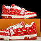Louis Vuittоп Trainer Low 'Red Monogram Textile'