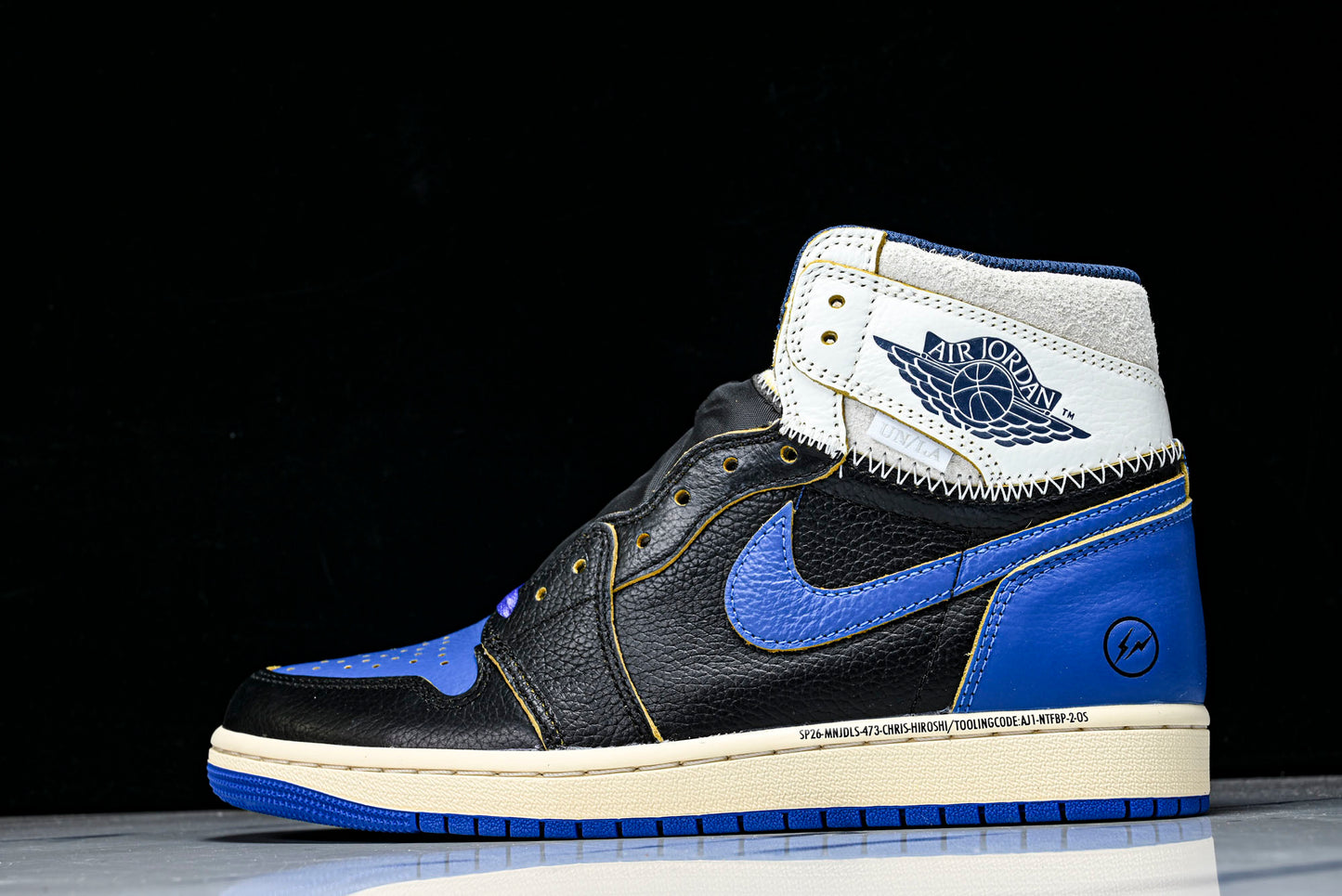 Union LA x Fragment x AJ1 Retro High 'Black Sport Royal'