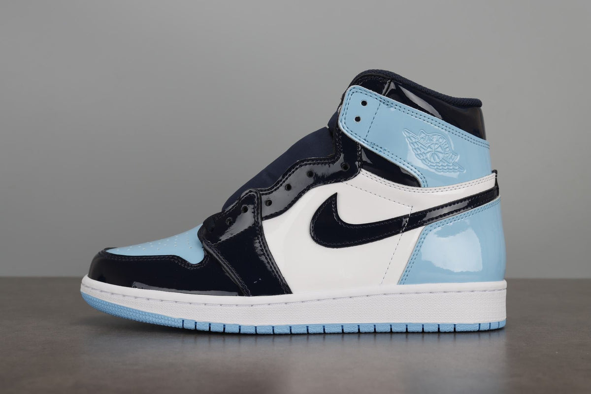 AJ1 Retro High UNC Patent “Blue Chill” – Drip Locker Global