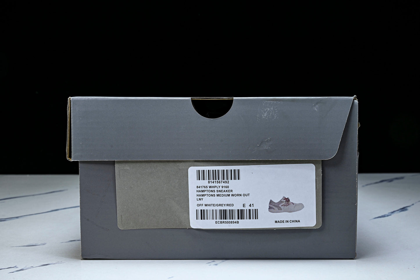 Вalenciaga Hamptons Worn-Out Sneaker 'Off-White Grey Red'