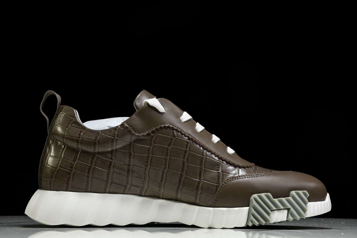 Hermès Bouncing Sneaker 'Etoupe Crocodile'