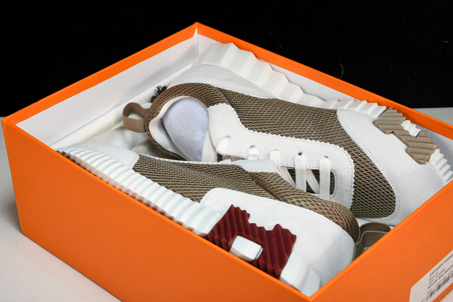 Hermès Bouncing Sneaker 'Beige Argile Blanc'