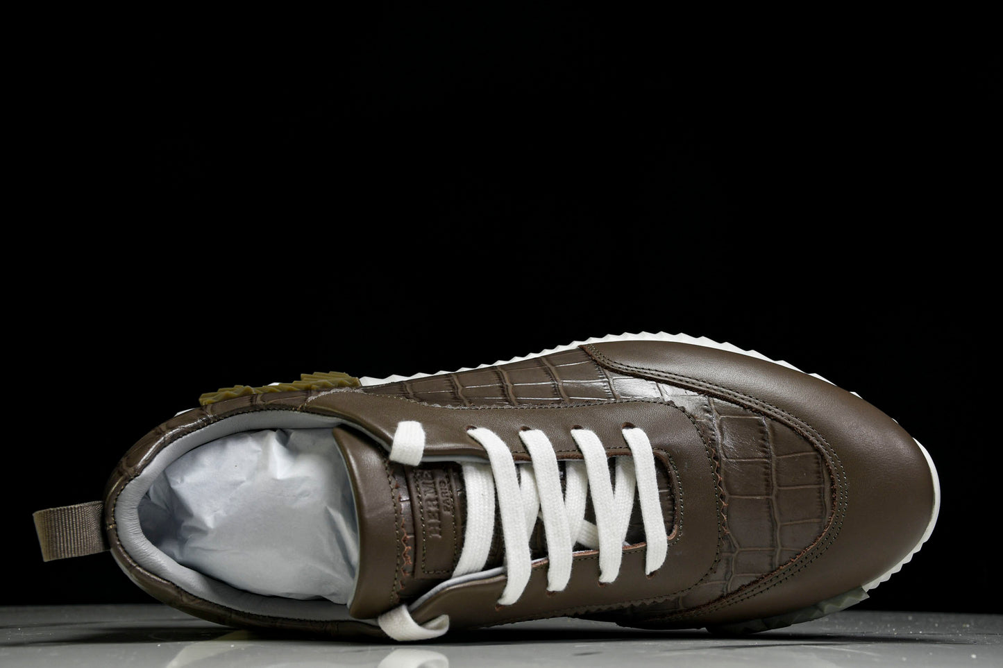 Hermès Bouncing Sneaker 'Etoupe Crocodile'