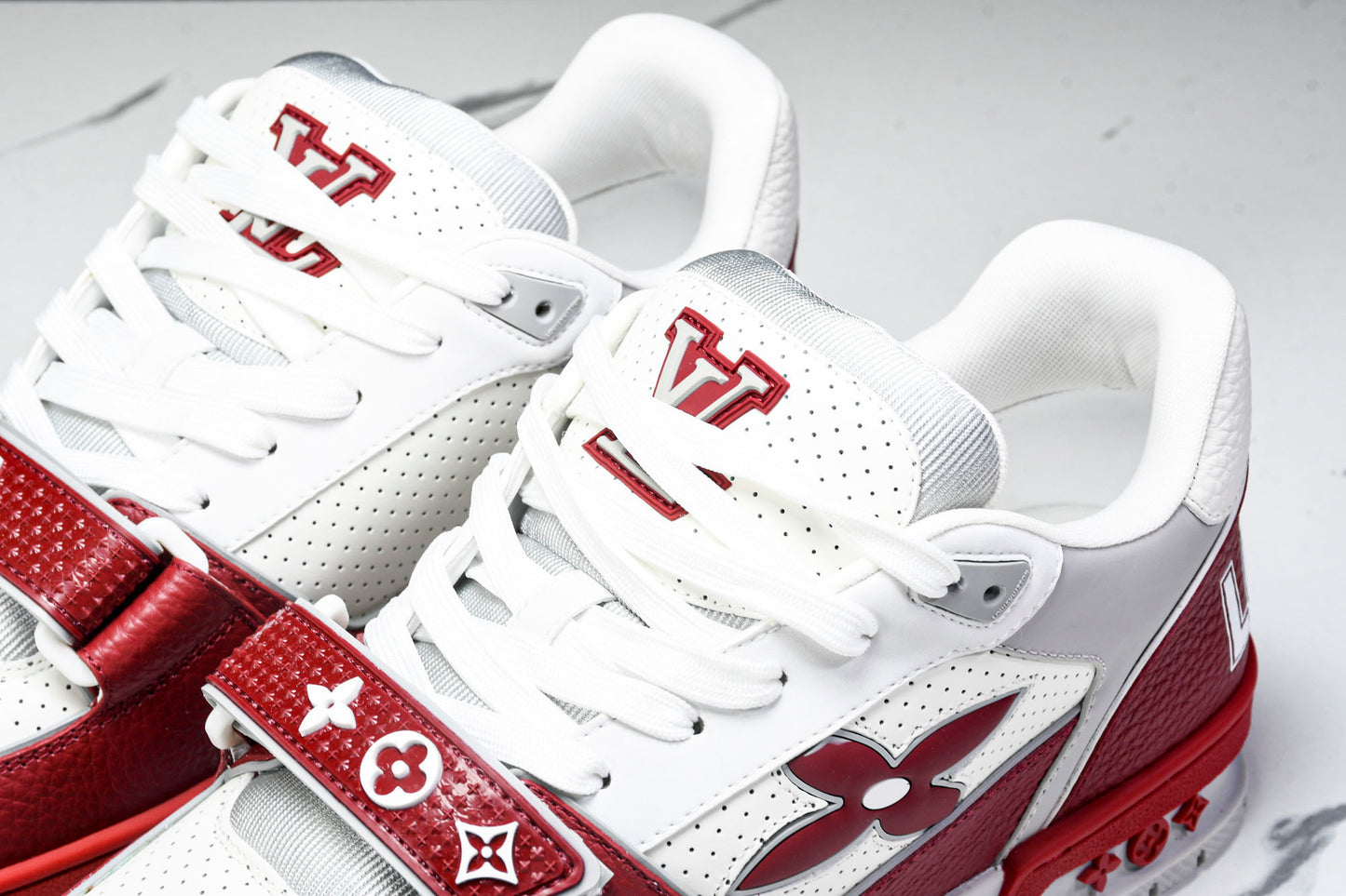 Louis Vuittоп Trainer Low Velcro Strap 'Perforated Red'