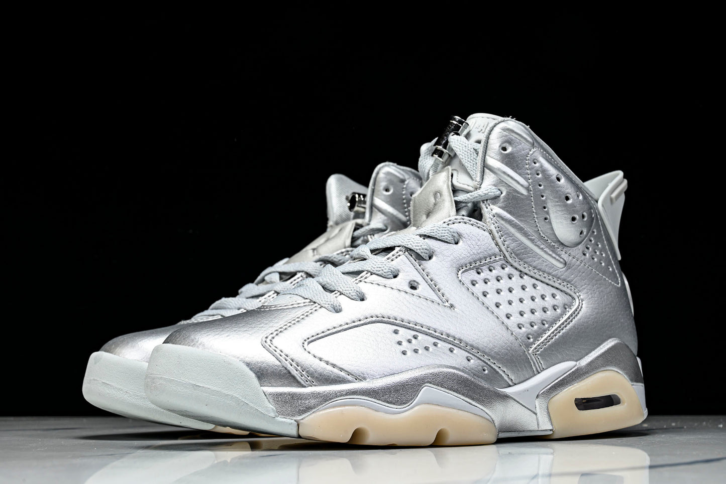 AJ6 Retro x PSG 'Metallic Silver'