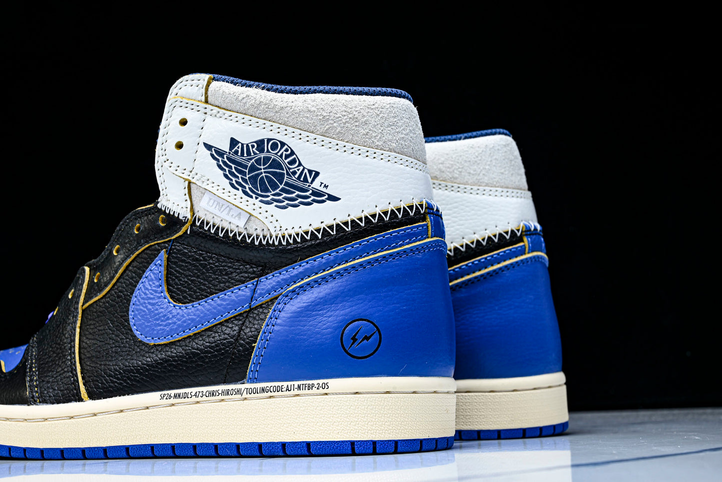 Union LA x Fragment x AJ1 Retro High 'Black Sport Royal'