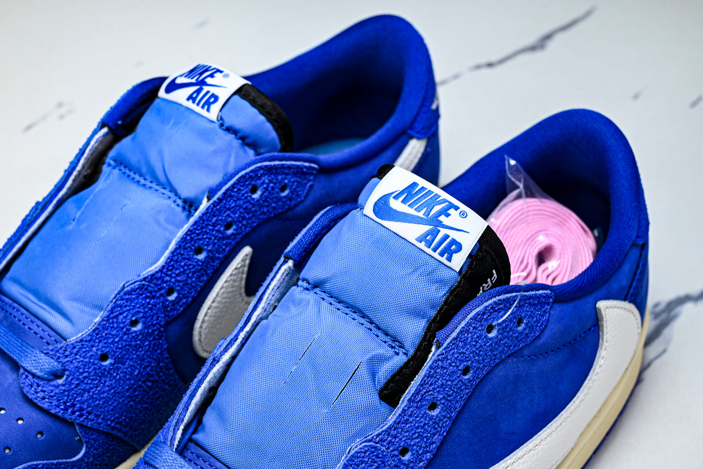 Travis Scott x Fragment AJ1 Low ‘Reverse Sail Military Blue’ (Unreleased)