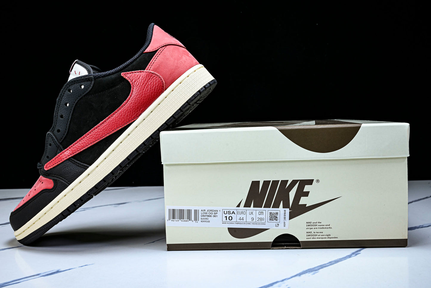 Travis Scott AJ1 Retro Low ‘Black Red' (Unreleased)