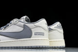Travis Scott AJ1 Low x Supreme 'White Grey 2.0' (Custom)