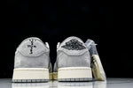 Travis Scott AJ1 Low x Stussy 'Grey White 2.0' (Custom)