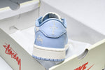 Travis Scott AJ1 Low x Stussy 'Blue' (Custom)