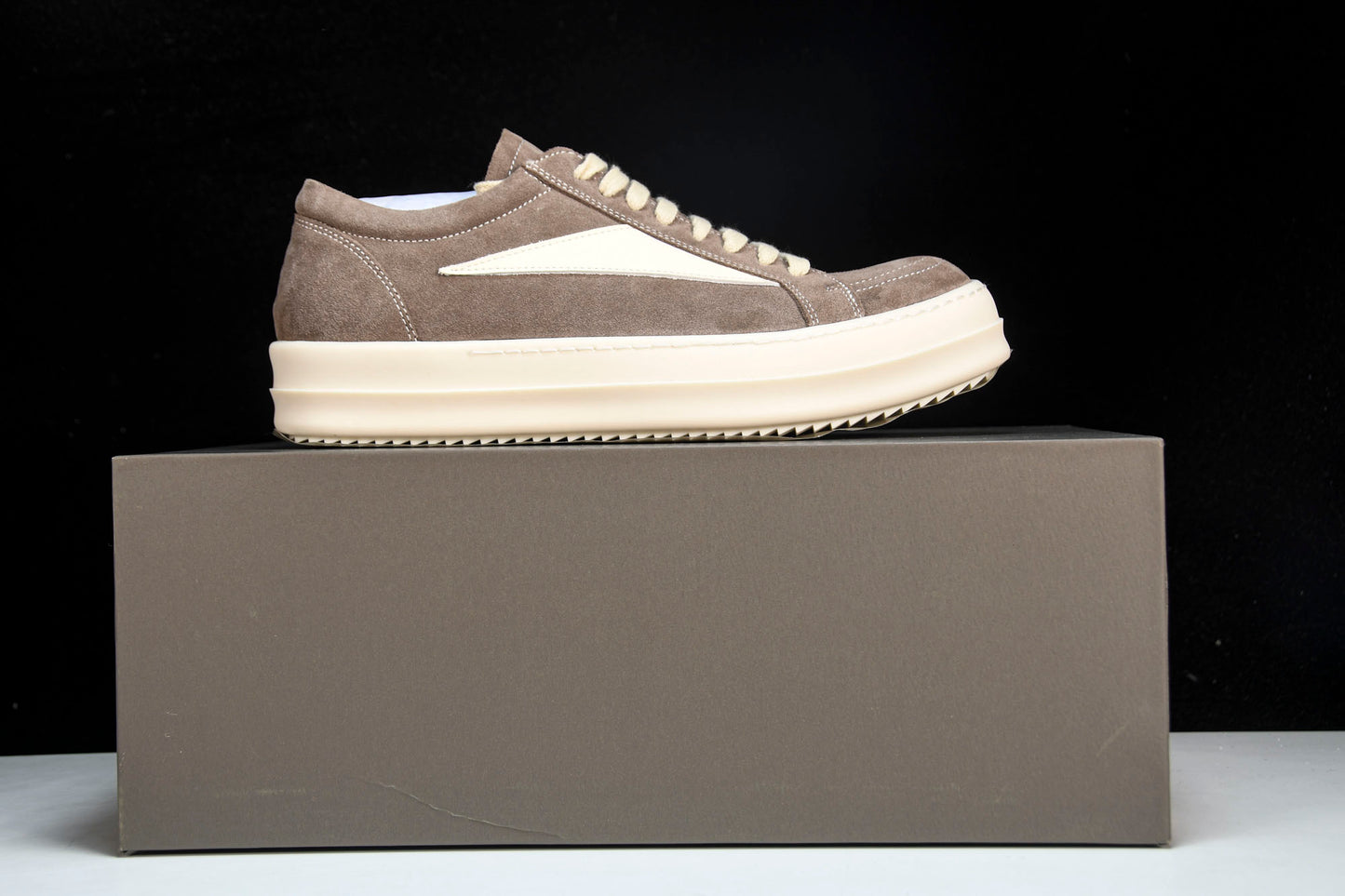 Rick Owens Vintage Sneaks Suede 'Dark Dust'