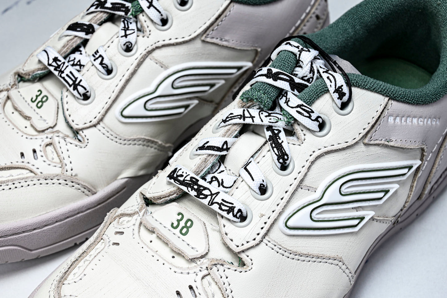 Вalenciaga Hamptons Worn-Out Sneaker 'Beige Green'