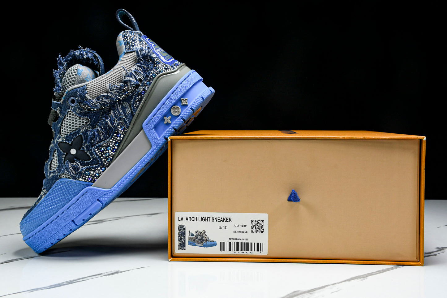 Louis Vuittоп Skate Sneaker 'Blue Denim Crystals'