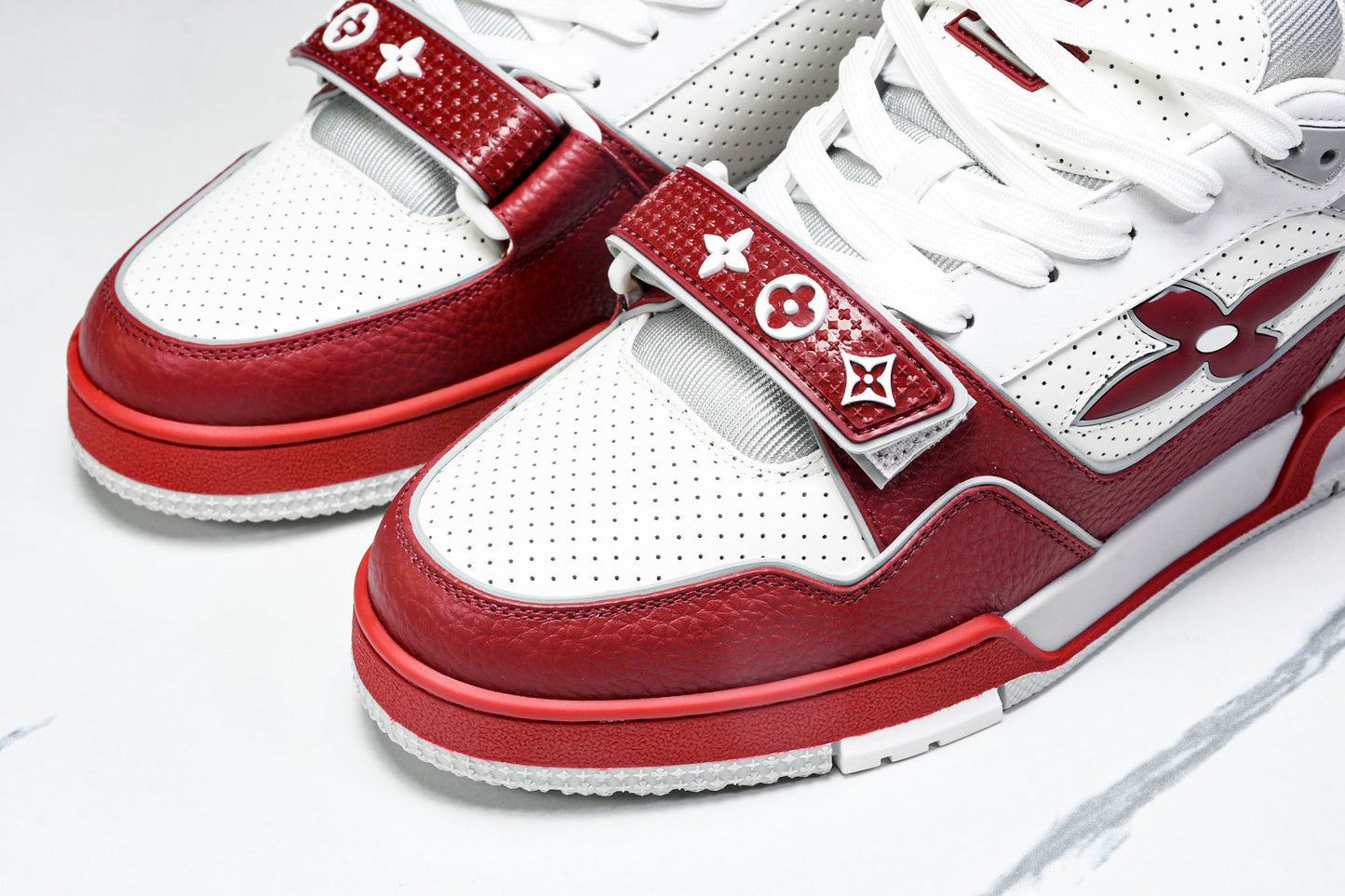 Louis Vuittоп Trainer Low Velcro Strap 'Perforated Red'