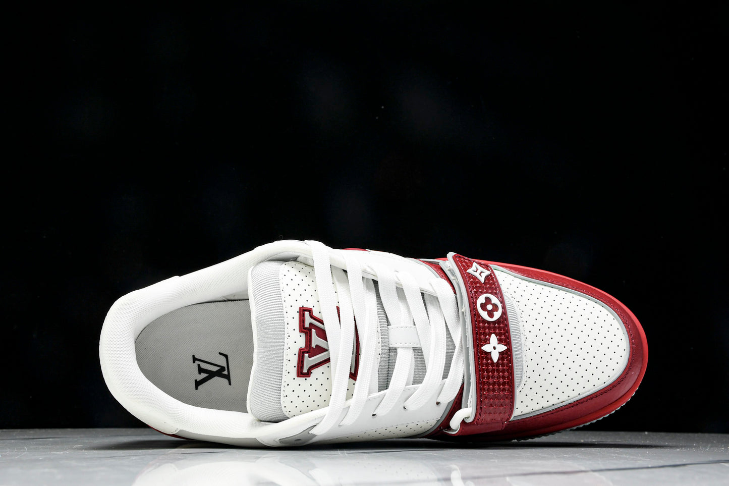 Louis Vuittоп Trainer Low Velcro Strap 'Perforated Red'