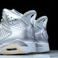 AJ6 Retro x PSG 'Metallic Silver'