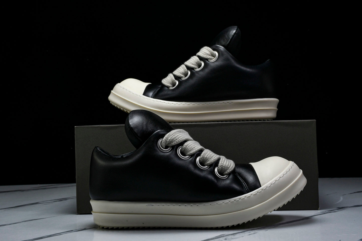 Rick Owens Luxor Jumbo Lace Padded Low 'Black'