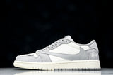 Travis Scott AJ1 Low x Stussy 'Grey White 2.0' (Custom)