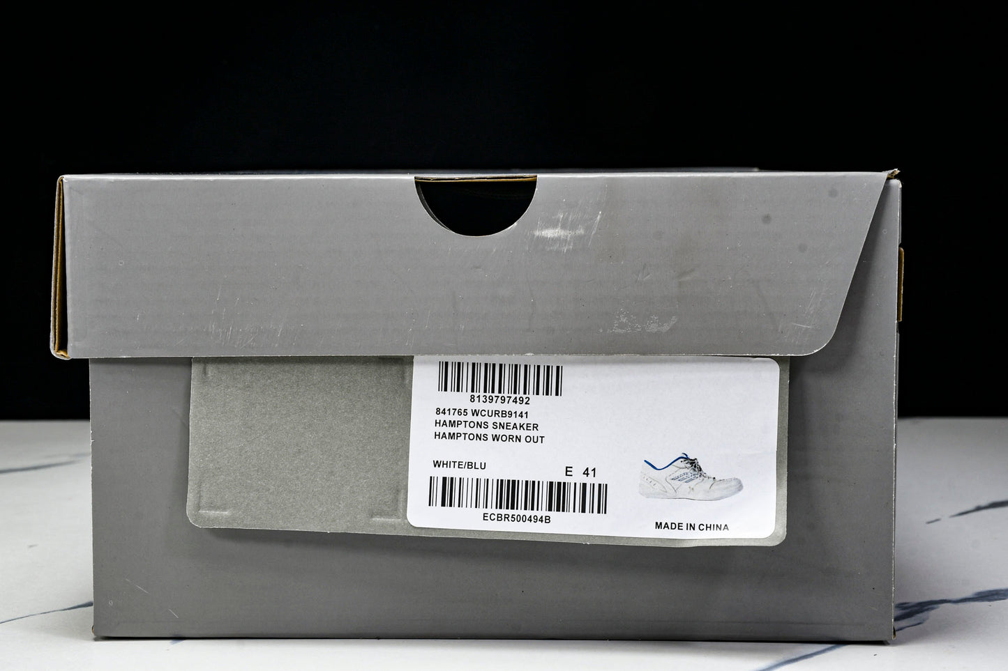 Вalenciaga Hamptons Worn-Out Sneaker 'White Blue'