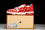 Louis Vuittоп Trainer Low 'Red Monogram Textile'