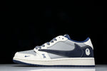 Travis Scott AJ1 Low x BAPE 'Grey Navy' (Custom)