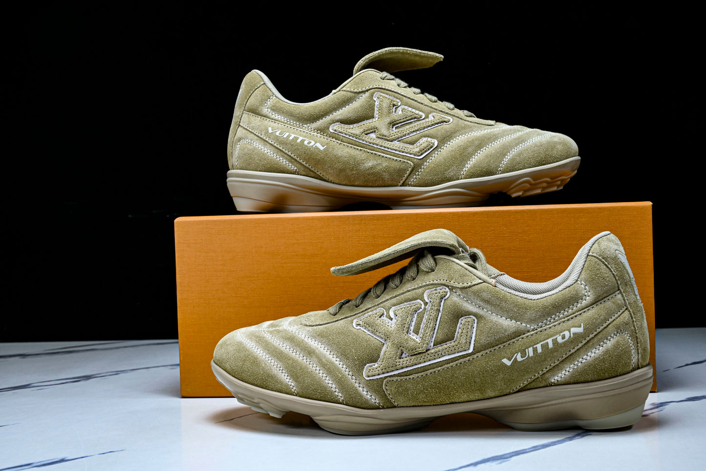 Louis Vuittоп Footprint Football Sneaker 'Beige Suede'