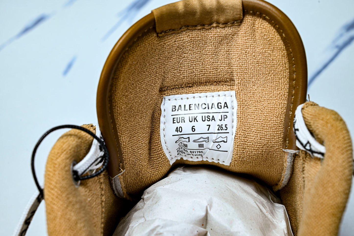 Вalenciaga Hamptons Worn-Out Sneaker 'Camel Brown'