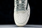 Travis Scott AJ1 Low x Stussy 'White Green' (Custom)
